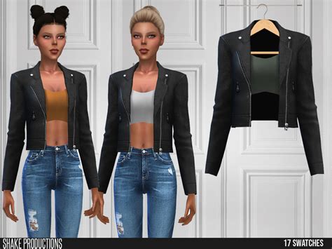 The Sims Resource Shakeproductions Leather Jacket