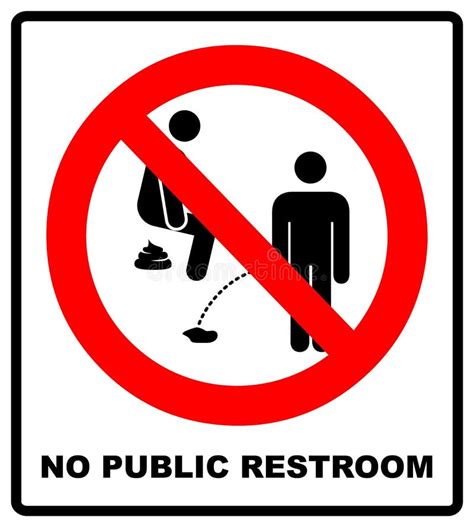 No Peeing Sign Illustration Isolated On White Background No Urinating