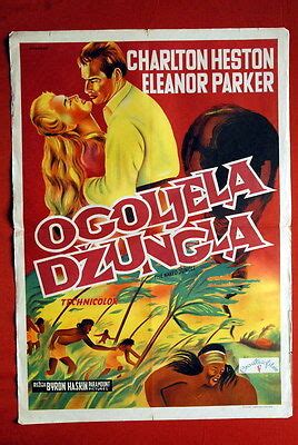 Naked Jungle Charlton Heston Eleanor Parker Unique Yu Movie Poster