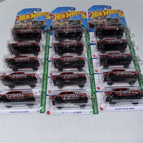 Hot Wheels 2024 55 Chevy Bel Air Gasser HW Reverse Rake 63 250 Lot Of