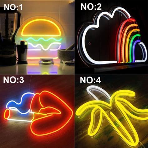 Neon Neon Night Sign Signe De Nuit En N On Arc En Ciel Led De