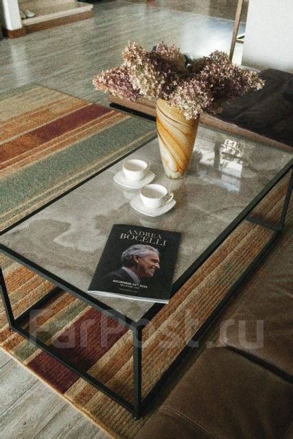 Дизайнерский журнальный стол из Керамогранита Цвет (кофейный), новый, в ...