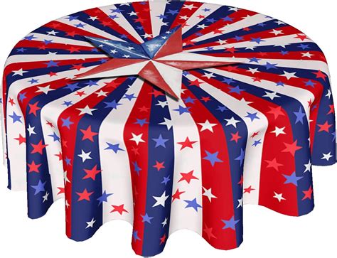 Amazon 4th Of July Tablecloth 60 Inch Round Memorial Day Patriotic