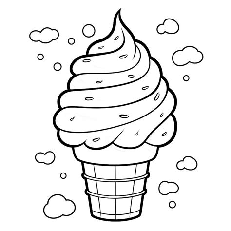 Ice Cream Cone 10 من صفحة التلوين Ice Cream Cone