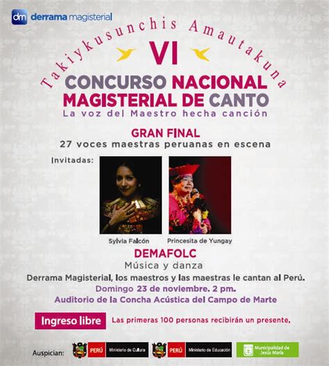 Gran Final Del Concurso Nacional De Canto Organizado Por Derrama