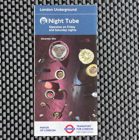 LONDON UNDERGROUND NIGHT Tube Map December 2016 £2.00 - PicClick UK