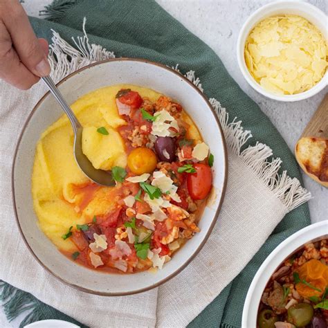 Easy Sicilian Sausage Ragu With Cheesy Polenta Three Aussie Farmers