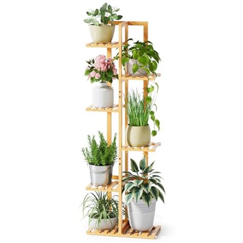 Snapklik Plant Stand Indoor Tier Potted Bamboo Plant Stands