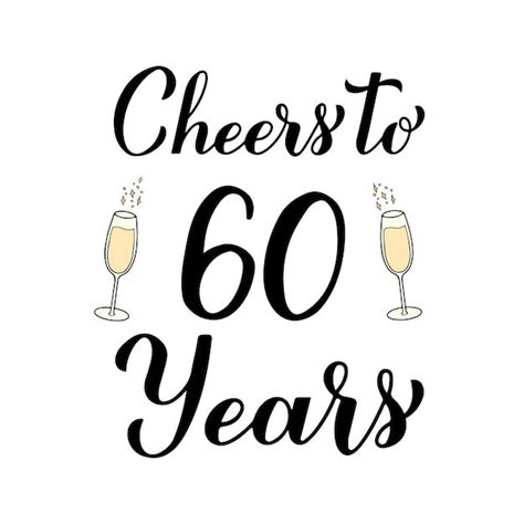 Premium Vector Cheers To Years Calligraphy Hand Lettering With