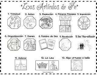 Articulos De Fe Primaria Sud Lds Activity Lds Nursery Lds Primary