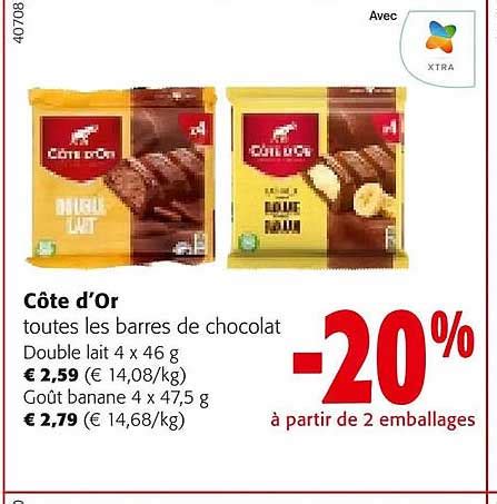 Promo C Te D Or Les Barres De Chocolat Chez Colruyt Icatalogue Fr