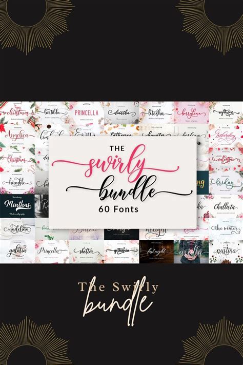 The Swirly Fonts Bundle Bundle · Creative Fabrica Swirly Fonts Font