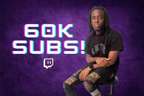 Kai Cenat Celebrates Hitting 60k Subs Becomes Second Most Subbed