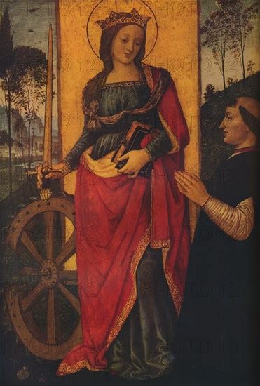 Saint Catherine Of Alexandria With A Donor C Artist Bernardino