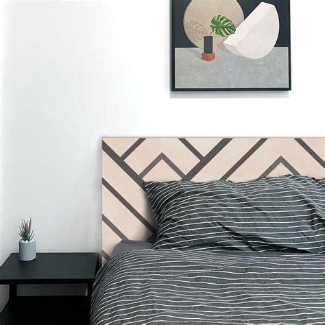 Tête De Lit Bois Remy Graphique Gris Tête De Lit L140 X H120cm Maison Danaé Leroy Merlin