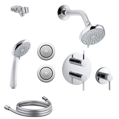 Kohler Awaken Thermostatic Shower System With Multi Function B90 Shower Head Hand Shower Body