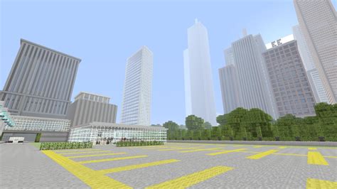 Some of the skyline I've been working on for the past 2 years. : r/Minecraft