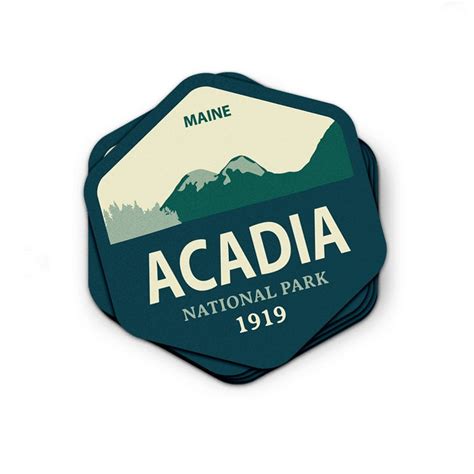 Acadia National Park Sticker National Park Decal Multiple Etsy