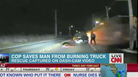 Dashcam Cop Sprints Toward Fiery Crash Cnn