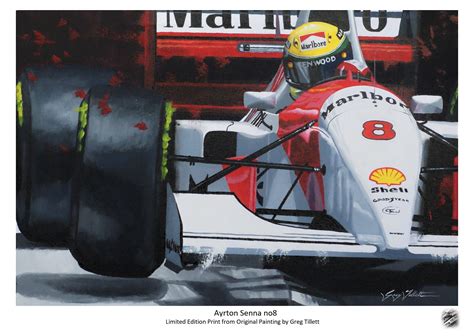 Ayrton Senna Limited Edition Art Print From Originl Painting Etsy UK