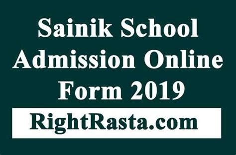 Sainik School Admission Online Form 2019 (AISSEE 2019-20)