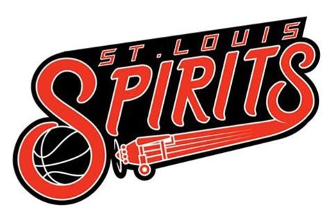 The St Louis Spirits Basketball Team Logo Is Shown In Red And Black On