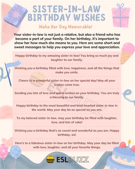 Heartfelt Birthday Wishes For Sister In Law To Make Her Day Wonderful Eslbuzz