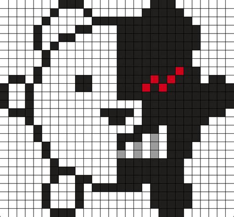 Ball Monokuma Perler Bead Pattern Bead Sprites Characters Fuse Bead