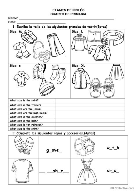 Examen De To De Primaria Espa Ol Ele Hojas De Trabajo Pdf Doc