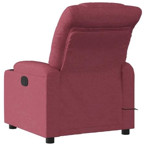 Fauteuil De Massage Inclinable Rouge Bordeaux Tissu Qqmora XY3627