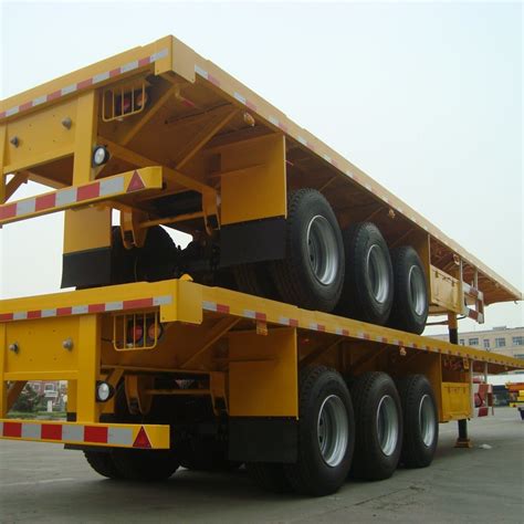 Vehicle Master Transport Container 3 Axles 40FT Flatbed Cargo Semi