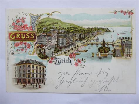 Gruss Aus Z Rich Litho Postkarte Kaufen Auf Ricardo