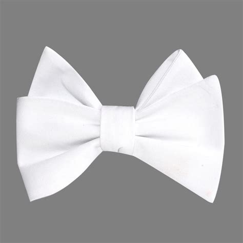 White Cotton Self Tie Bow Tie | Formal Wedding Tuxedo Untied Bowtie AU ...