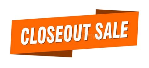 Closeout Sale Banner Template Closeout Sale Ribbon Label Stock Vector