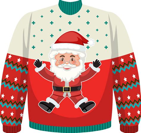 Su Ter Navide O Con Estampado De Santa Claus Vector En Vecteezy