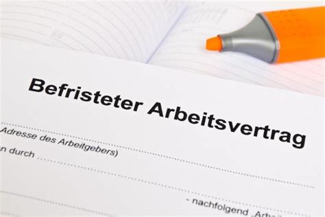 Befristeter Arbeitsvertrag Formular Als Muster