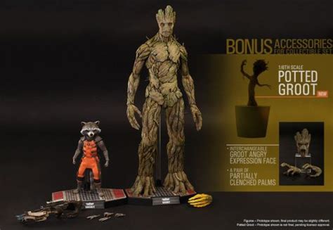 Hot Toys Guardians Of The Galaxy MMS Rocket And Groot Th Set Amazing Figures
