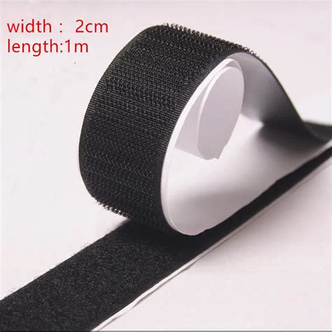 Rolls Black Strong Self Adhesive Hook Loop Tape Fastener Sticky M