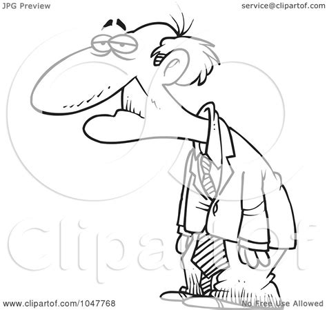 Royalty Free RF Clip Art Illustration Of A Cartoon Black And White