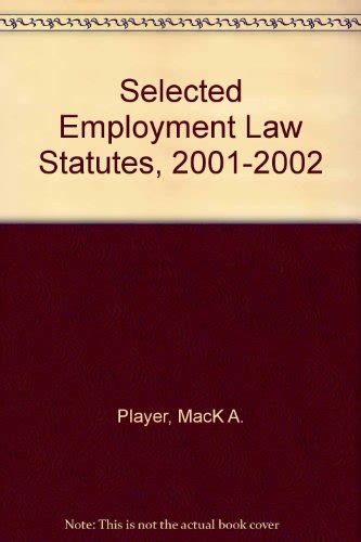 『selected Employment Law Statutes 2001 2002』｜感想・レビュー 読書メーター