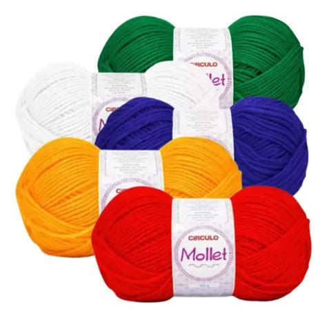 Kit 5 Novelos Lã Mollet 100g Círculo Escolha As Cores MercadoLivre