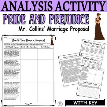 Jane Austen Pride And Prejudice Activities Reading Comprehension