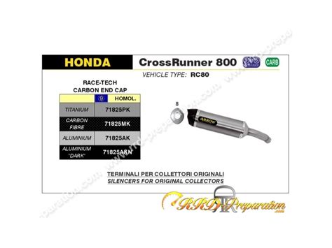 Race Tech Arrow Silencer For Original Collector On Honda Crossrunner