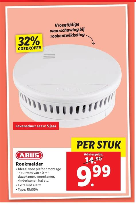 Abus Rookmelder Per Stuk Aanbieding Bij Lidl