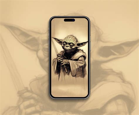 Star Wars Yoda Sketch Wallpapers Star Wars Aesthetic Wallpaper