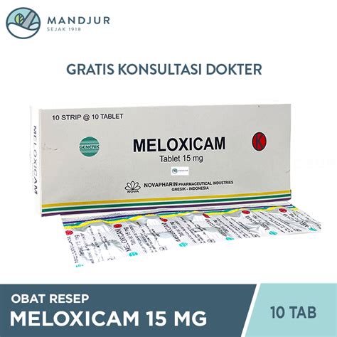 Jual Meloxicam 15 Mg Strip 10 Tablet Shopee Indonesia