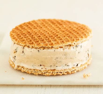 Caramel & coffee ice cream sandwich recipe | BBC Good Food