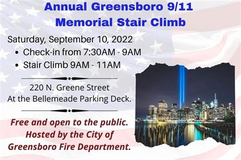 Annual Greensboro 9 11 Memorial Stair Climb Greensboro Police Foundation