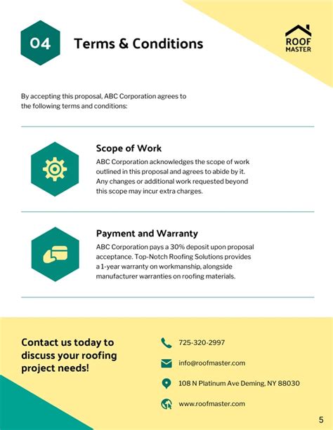 Commercial Roofing Proposal Template Venngage