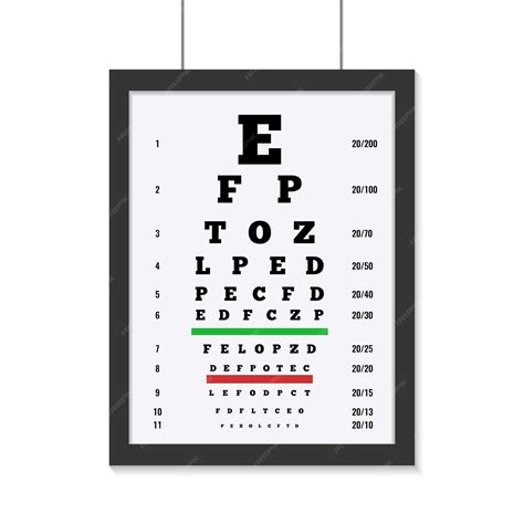 Eye Test Chart Poster For Vision Exam Royalty Free Vector 57 Off